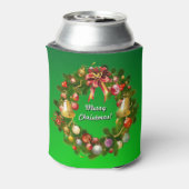 カスタマイズ可能なクリスマスリース 缶クーラー (缶裏面)