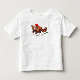 カスタマイズ可能なクリスマスレッドパンダ幼児Tシャツ トドラーTシャツ