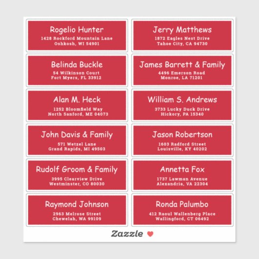 カスタマイズ可能なクリスマス住所 シールシール シール (シート)