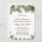 カスタマイズ可能なクリスマス夕食のパーティの招待状 招待状 (正面)