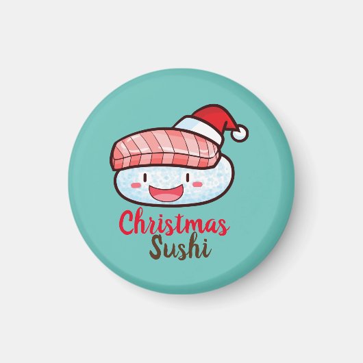 カスタマイズ可能なクリスマス寿司マグネット マグネット (正面)
