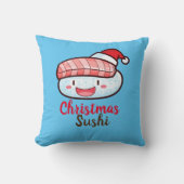 カスタマイズ可能なクリスマス寿司枕 クッション (正面)