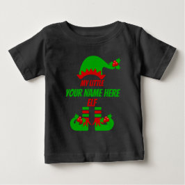 カスタマイズ可能なクリスマス小妖精や小人ファミリーマッチングホリデー ベビーTシャツ