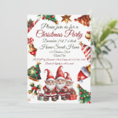 カスタマイズ可能なクリスマス招待状 シーズンカード (スタンド正面)