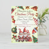 カスタマイズ可能なクリスマス招待状 シーズンカード (スタンド正面)