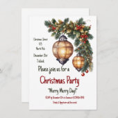 カスタマイズ可能なクリスマス招待状 招待状 (正面/裏面)