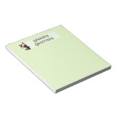 カスタマイズ可能なクリスマス挨拶かわいい猫メモ帳 ノートパッド (アングル)