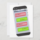 カスタマイズ可能なクリスマス文字メッセージ招待状 招待状 (正面)