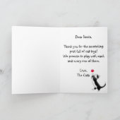 カスタマイズ可能なクリスマス猫カード シーズンカード (内部)