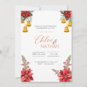 カスタマイズ可能なクリスマス結婚式招待状 招待状 (正面)