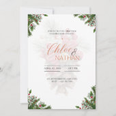 カスタマイズ可能なクリスマス結婚式招待状 招待状 (正面)