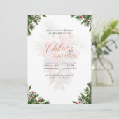 カスタマイズ可能なクリスマス結婚式招待状 招待状 (スタンド正面)