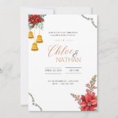 カスタマイズ可能なクリスマス結婚式招待状 招待状 (正面)