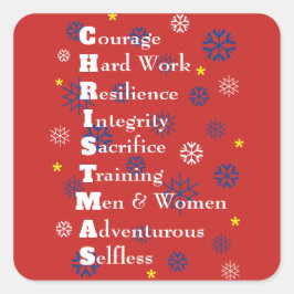 カスタマイズ可能なクリスマス軍隊 スクエアシール