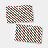 カスタマイズ可能なクリスマス ストライプ バッジ (正面＆裏面)