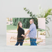 カスタマイズ可能なクリスマス・セーブ・ザ・デートカード 招待状 (スタンド正面)