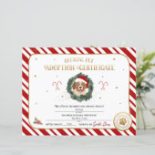 カスタマイズ可能なクリスマス・パピー譲渡証書 (スタンド正面)