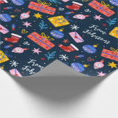 カスタマイズ可能なクリスマス ラッピングペーパー (角)