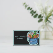 カスタマイズ可能なクリーニングの名刺のテンプレート 名刺 (スタンド正面)