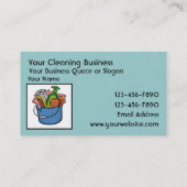 カスタマイズ可能なクリーニングの名刺のテンプレート 名刺 (裏面)