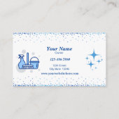 カスタマイズ可能なクリーニングサービス名刺 名刺 (裏面)