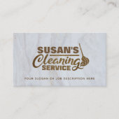 カスタマイズ可能なクリーニングサービス名刺 名刺 (正面)