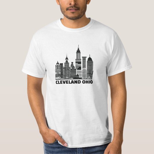カスタマイズ可能なクリーブランドオハイオ Tシャツ (正面)