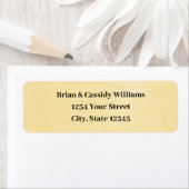 カスタマイズ可能なクリームクリスマス差出人住所ラベル ラベル (インサイチュ)