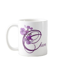 カスタマイズ可能なクレア名かわいらし紫のフローラかわいい