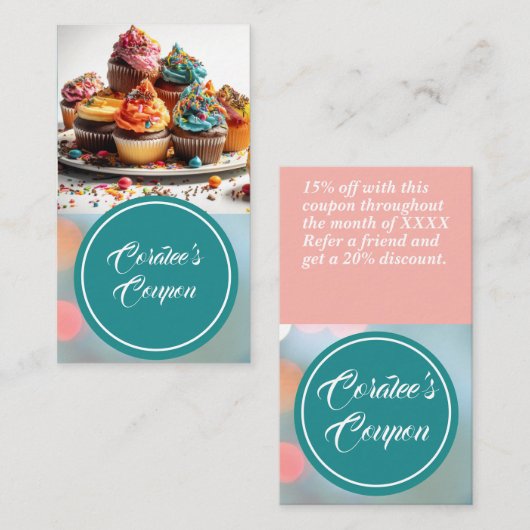 カスタマイズ可能なクーポン割引カード 割引カード (正面/裏面)
