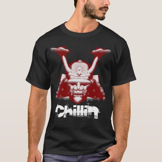 カスタマイズ可能なクールなChillin武士 Tシャツ (正面)