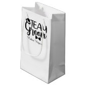 カスタマイズ可能なクールチームグルーミング スモールペーパーバッグ (裏面アングル)