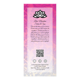 カスタマイズ可能なグラデーションサロンスパカードテンプレート ラックカード