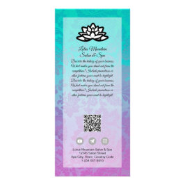 カスタマイズ可能なグラデーションサロンスパカードテンプレート ラックカード