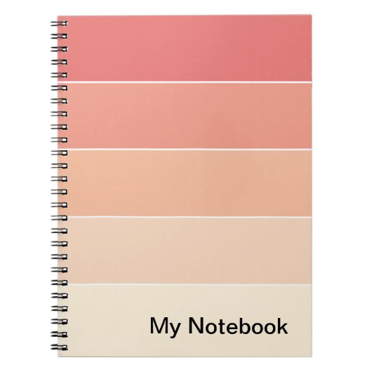カスタマイズ可能なグラデーション付きノートブックデザイン ノートブック (正面)
