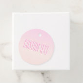 カスタマイズ可能なグラデーション文字付きピンクから桃への夕日 フェイバータグ (インサイチュ)