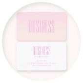 カスタマイズ可能なグラデーション文字付きピンクから桃への夕日 名刺