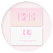 カスタマイズ可能なグラデーション文字付きピンクから桃への夕日 名刺