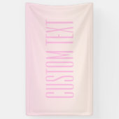 カスタマイズ可能なグラデーション文字付きピンクから桃への夕日 横断幕 (縦)