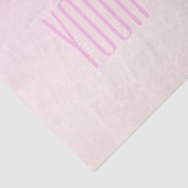 カスタマイズ可能なグラデーション文字付きピンクから桃への夕日 薄葉紙 (詳細)