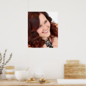 カスタマイズ可能なグラデーション火災のサロンポスター ポスター (キッチン)