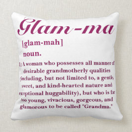 カスタマイズ可能なグラマラスおばあちゃん「Glam-ma」 クッション