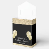 カスタマイズ可能なグラマラスブラック＆ゴールド フェイバーボックス (オープン)