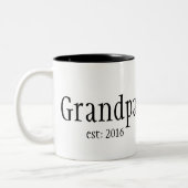 カスタマイズ可能なグランドパ設立年 ツートーンマグカップ (左)
