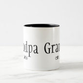 カスタマイズ可能なグランドパ設立年 ツートーンマグカップ (中央)