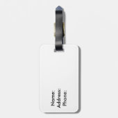 カスタマイズ可能なグリッタープエルトリコ国旗の荷物タグ ラゲッジタグ (裏面縦)