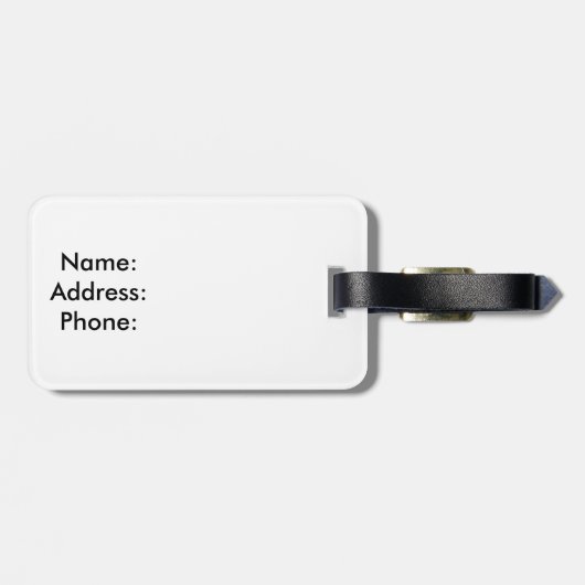 カスタマイズ可能なグリッタープエルトリコ国旗の荷物タグ ラゲッジタグ (裏面横)