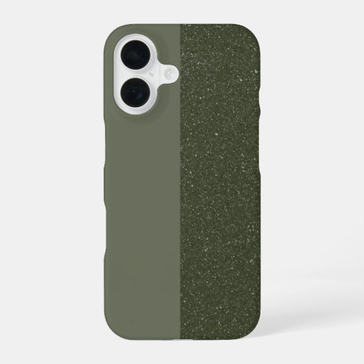 カスタマイズ可能なグリッター&マットモスiPhone 16ケース iPhone 16ケース (裏面)