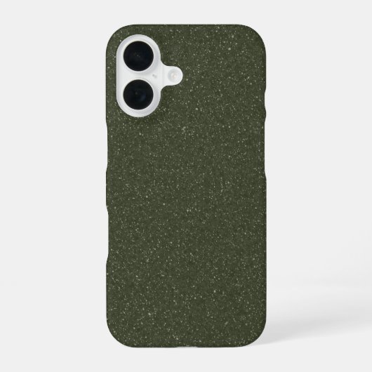 カスタマイズ可能なグリッターMoss iPhone 16ケース (裏面)