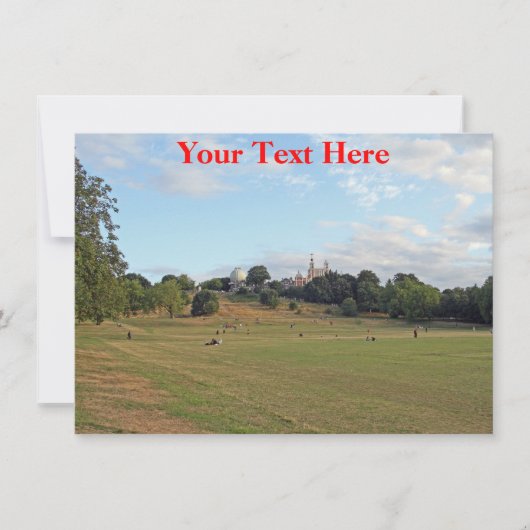 カスタマイズ可能なグリニッジパーク、ロンドンカード (正面)